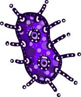 Virus mit Augen, Illustration, Vektor auf weißem Hintergrund