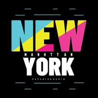 ny york typografi design t-shirt skriva ut vektor illustration