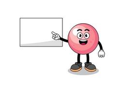 gummi boll illustration håller på med en presentation vektor