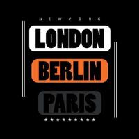 london typografie design t-shirt druck vektorillustration vektor