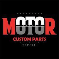 motor typografi design t-shirt skriva ut vektor illustration