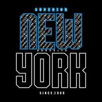 new york typografie design t-shirt druck vektorillustration vektor