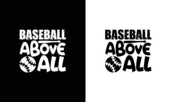 Baseball-Zitat-T-Shirt-Design, Typografie vektor