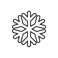 Schneeflocke Symbol Umriss Stil Design Vektor
