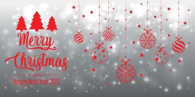frohe weihnachten ball dekoration banner festival design vektor