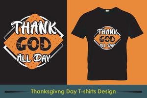 Thanksgiving-T-Shirt-Design, Illustration für Happy Thanksgiving-Vektor-T-Shirt-Design. gut für Grußkarten, T-Shirts, Textildrucke und Geschenke. kostenloser Vektor