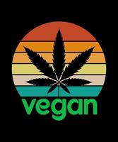 veganes Logo-Vektor-T-Shirt-Design vektor