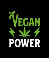 veganes Logo-Vektor-T-Shirt-Design vektor