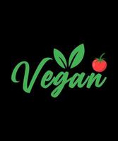 Essen Sie Veganer, retten Sie Leben, Logo, Vektor-T-Shirt-Design vektor