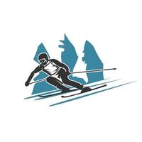 Ski-Board-Sport-Design vektor