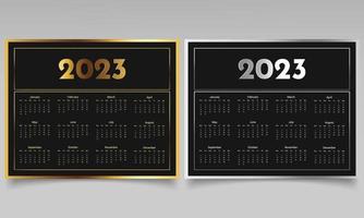 2023 kalender design. vägg kalender 2023 år mall design. vektor