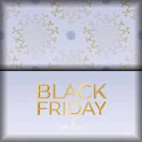 Urlaubswerbung für Black Friday Sale Beige mit luxuriösem Ornament vektor