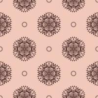 rosa vintage nahtlose textur mit verzierung. Gestaltungselement. dekorativer Hintergrund. exquisites florales Tapetendekor. traditionelles Dekor auf einem rosa Hintergrund. vektor