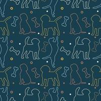 sömlös beagle mönster. tecknad serie Hem sällskapsdjur, uppsättning av söt valpar för skriva ut, posters och vykort. vektor beagle djur- bakgrund. rolig liten vovve sömlös mönster