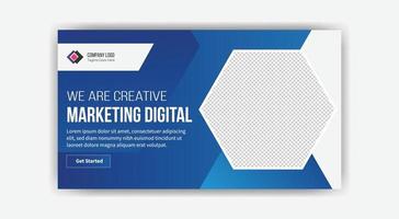 Freier Vektor des Thumbnail-Designs der kreativen Marketingagentur