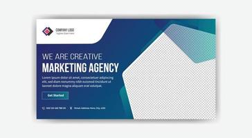 Freier Vektor des Thumbnail-Designs der kreativen Marketingagentur