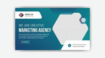 Freier Vektor des Thumbnail-Designs der kreativen Marketingagentur