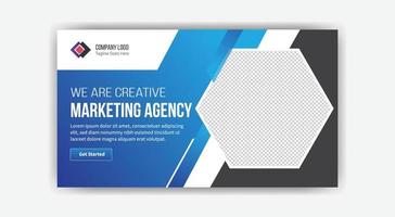 Freier Vektor des Thumbnail-Designs der kreativen Marketingagentur