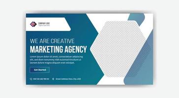 Freier Vektor des Thumbnail-Designs der kreativen Marketingagentur