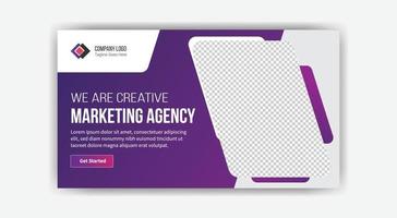 Freier Vektor des Thumbnail-Designs der kreativen Marketingagentur