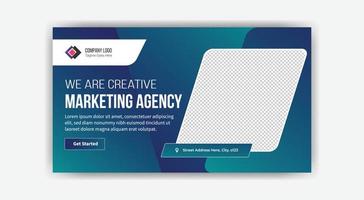 Freier Vektor des Thumbnail-Designs der kreativen Marketingagentur