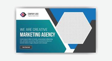 Freier Vektor des Thumbnail-Designs der kreativen Marketingagentur