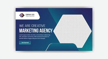 Freier Vektor des Thumbnail-Designs der kreativen Marketingagentur