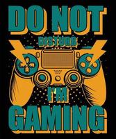 Videospielkonsolen-Vektor-Gaming-T-Shirt-Design vektor