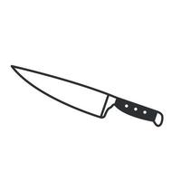 Symbol für die Messerlinie. Kochwerkzeug für die Restaurantküche. Vektorillustration auf weißem Hintergrund vektor