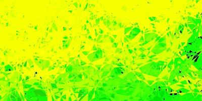 ljusgrönt, gult vektormönster med månghörniga former. vektor
