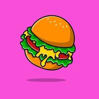 ost burger smält tecknad serie vektor ikoner illustration. platt tecknad serie begrepp. lämplig för några kreativ projekt.