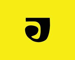 j logotyp design vektor mall