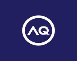 aq qo logotyp design vektor mall