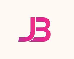 bj J B logotyp design vektor mall