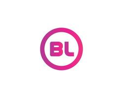 bl lb logotyp design vektor mall