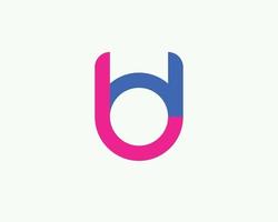 bd db logotyp design vektor mall