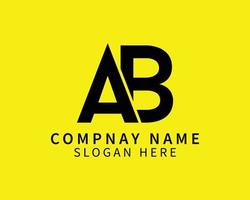 ab logotyp design vektor mall