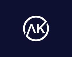 ak logotyp design vektor mall