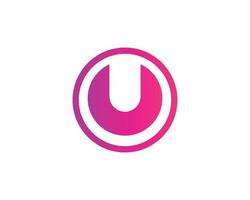 u logotyp design vektor mall