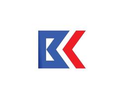 bk kb logotyp design vektor mall