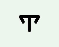 t logotyp design vektor mall