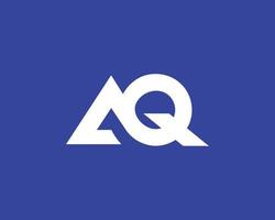 aq qo logotyp design vektor mall