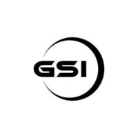 gsi brev logotyp design i illustration. vektor logotyp, kalligrafi mönster för logotyp, affisch, inbjudan, etc.