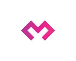 m logotyp design vektor mall