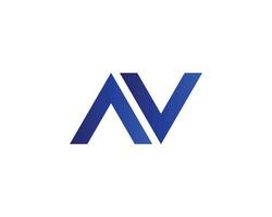 AV va logotyp design vektor mall