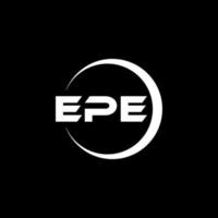 epe-brief-logo-design in der illustration. Vektorlogo, Kalligrafie-Designs für Logo, Poster, Einladung usw. vektor