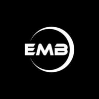 emb brev logotyp design i illustration. vektor logotyp, kalligrafi mönster för logotyp, affisch, inbjudan, etc.