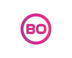 bo ob logotyp design vektor mall