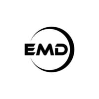 emd brev logotyp design i illustration. vektor logotyp, kalligrafi mönster för logotyp, affisch, inbjudan, etc.