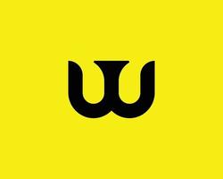 w logotyp design vektor mall